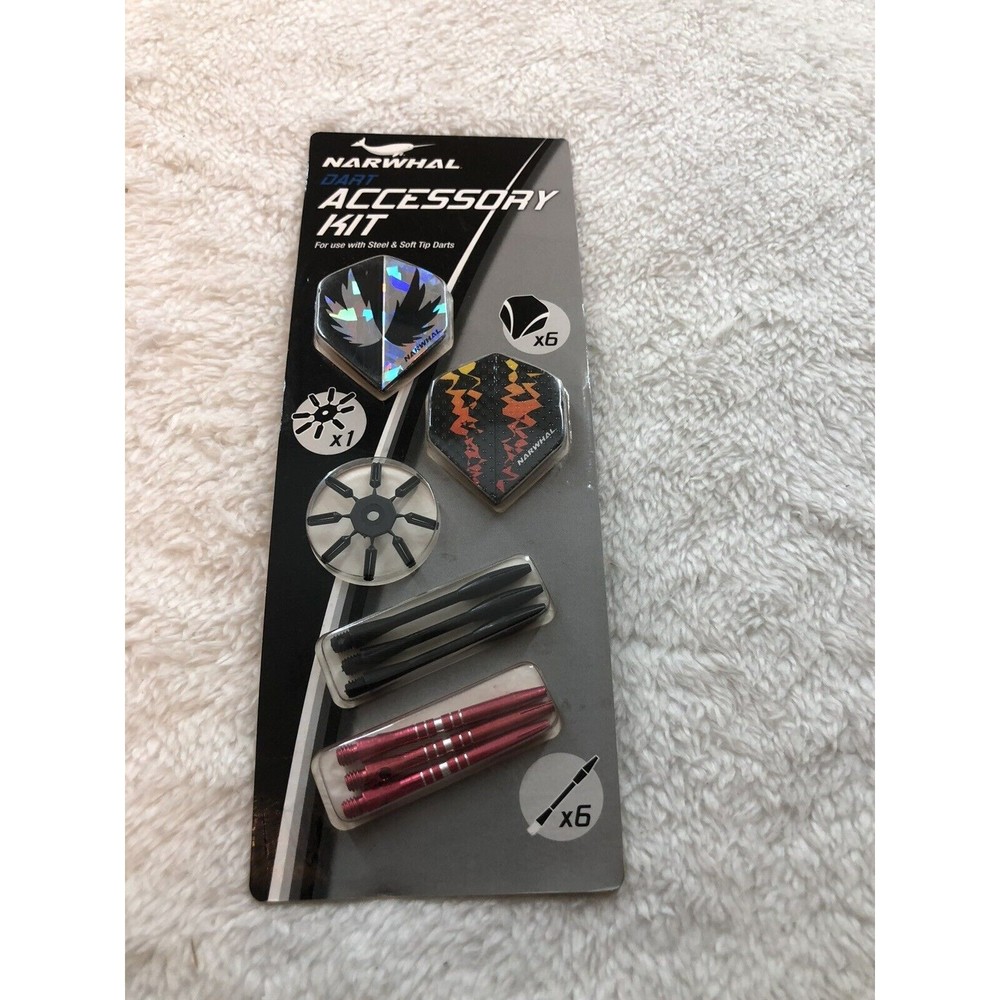 🦩3for$10 NARWHAL Dart Accessory Kit For Steel & Soft Tip Darts~NEW IN Package
